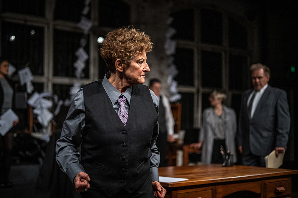 Evelyn Krape as King Lear in Melbourne Shakespeare Company’s production of King Lear (photograph by Chelsea Neate)